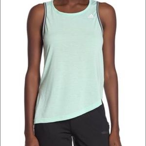 3/30 adidas Brand Logo 3-Stripes Tie Hem Tank XL